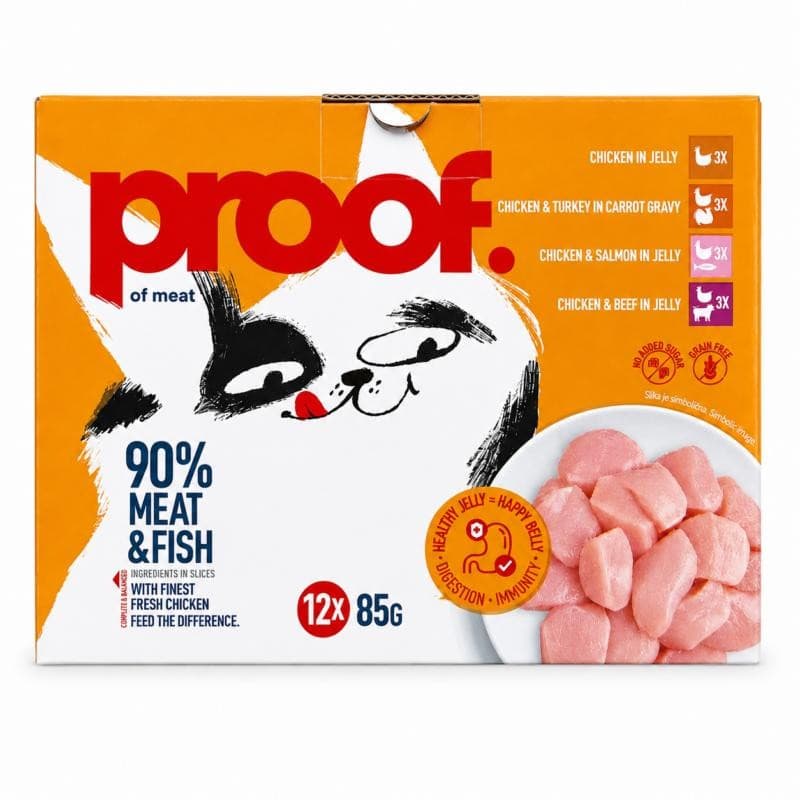 Proof piletina, puretina, losos, govedina 12x85 g Akcija u trgovini Zoo City