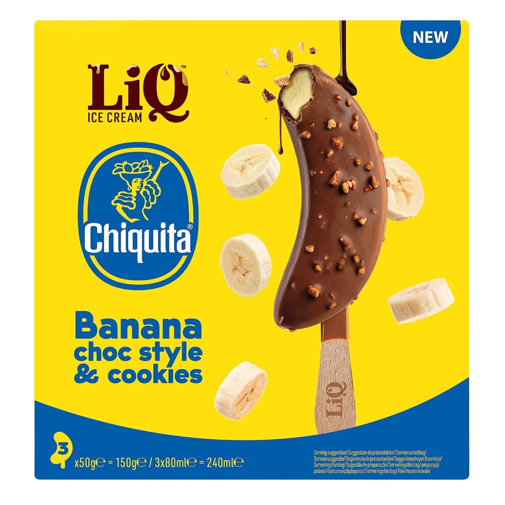 Chiquita banana sladoled 3x80 ml Akcija u trgovini Konzum