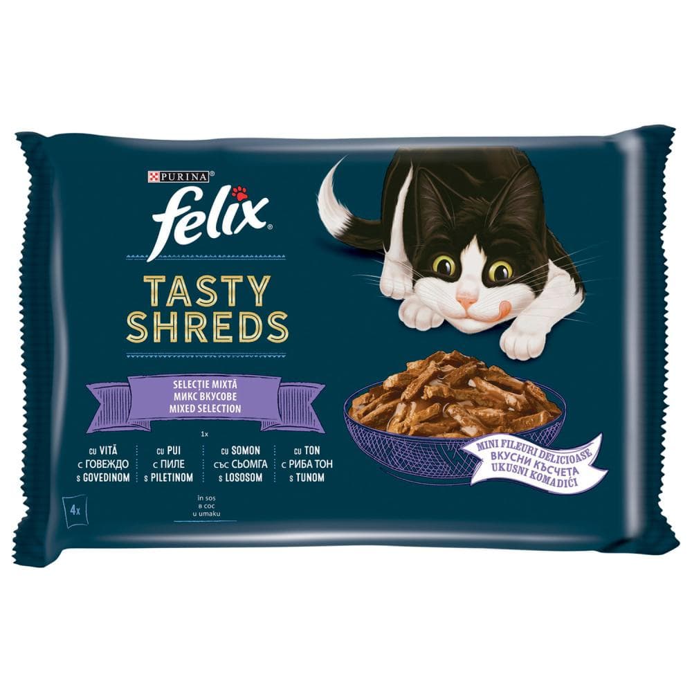 Felix Tasty Shreds 4x80 g Akcija u trgovini Zoo City