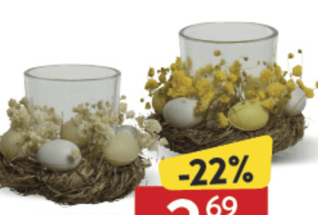 Držač svijeće stakleni kom - Akcija u trgovini Konzum