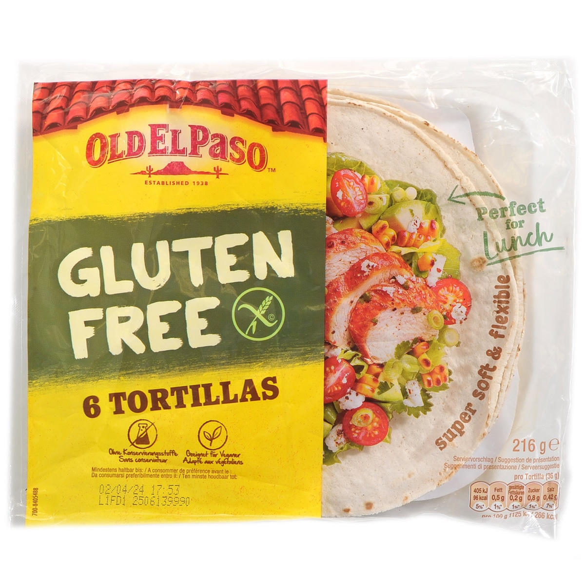 Old El Paso tortilja bez glutena 216 g - Akcija u trgovini Spar