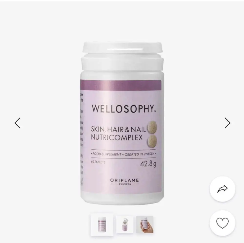 Wellosophy NutriComplex za kožu, kosu i nokte 60 tableta; 42,8 g ORIFLAME Akcija u trgovini Oriflame