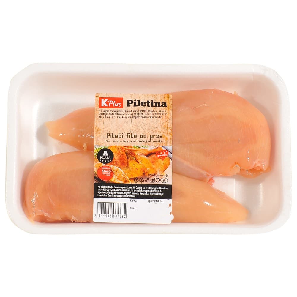 K Plus pileći file 1 kg Akcija u trgovini Konzum