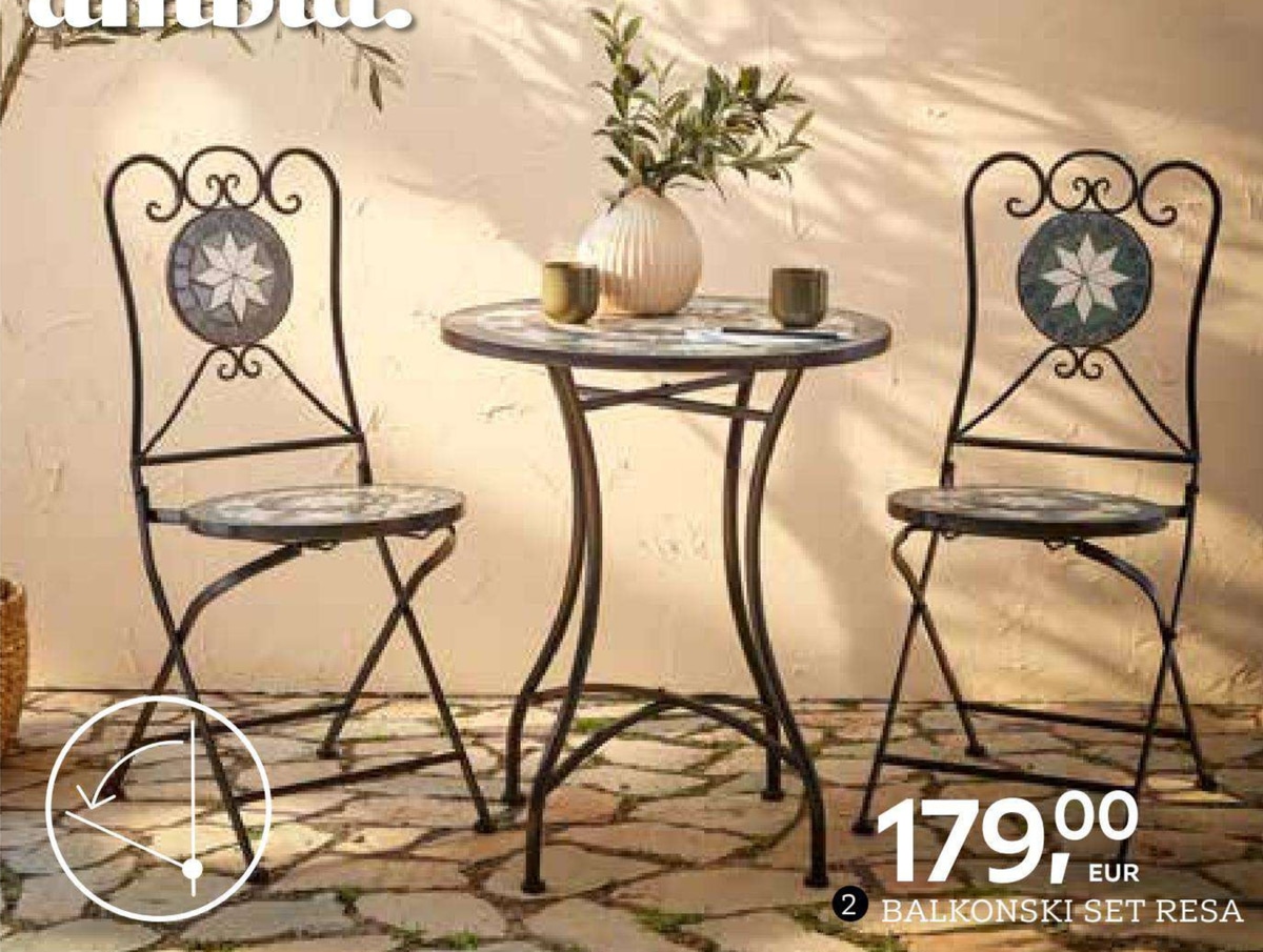 Balkonski set Resa - Akcija u trgovini Lesnina