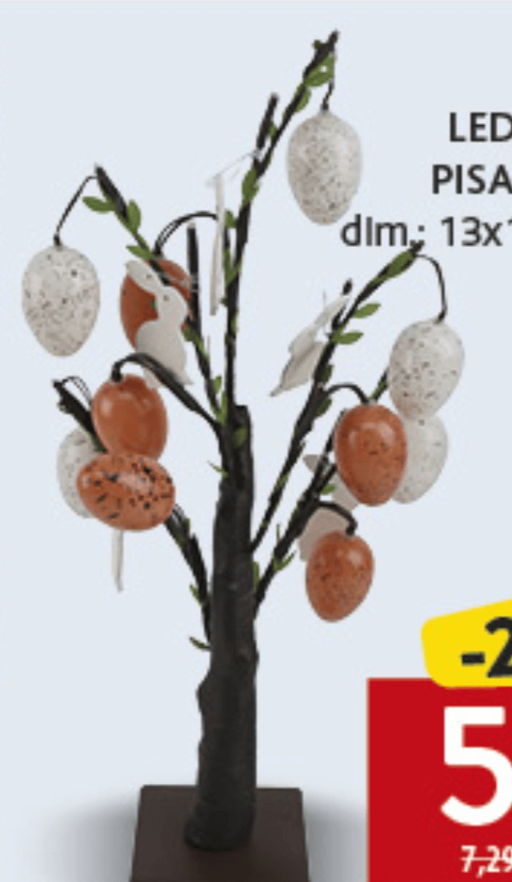 LED drvo s pisanicama - Akcija u trgovini Konzum