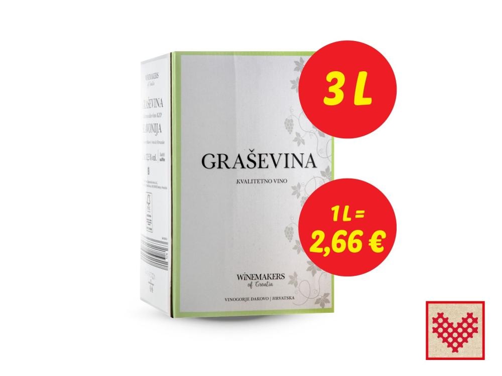 Winemakers of Croatia Graševina 3 L - Akcija u trgovini Lidl