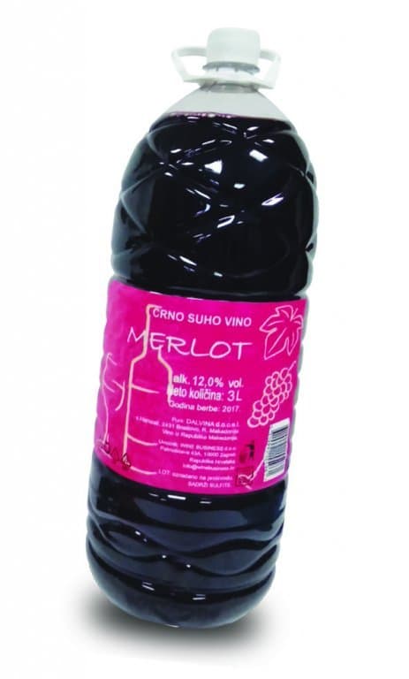 Merlot ili Cabernet Sauvignon Dalvina vino crno 3 L Akcija u trgovini Tommy