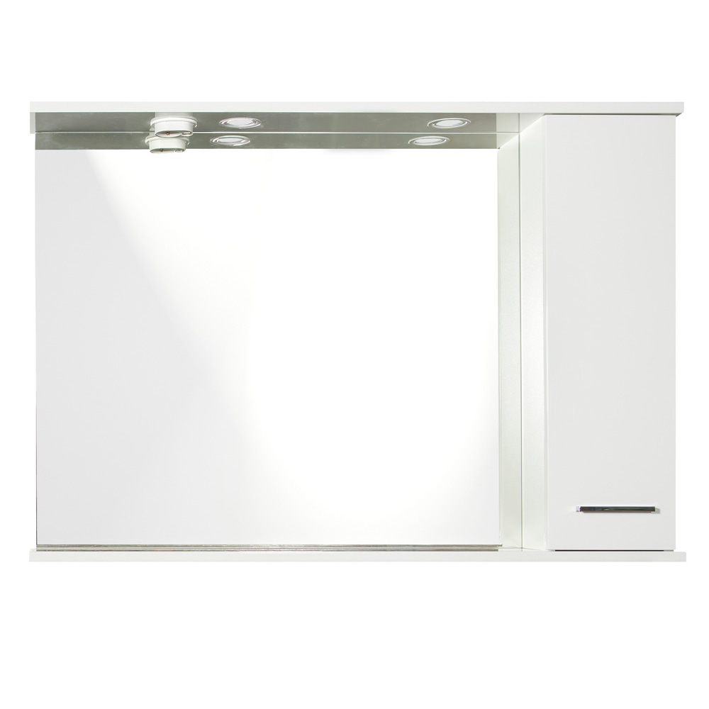 Ogledalo s ormarićem i LED rasvjetom ALBATROS 100 cm - Akcija u trgovini Pevex