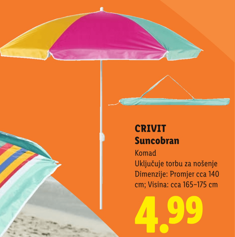 CRIVIT Suncobran - Akcija u trgovini Lidl