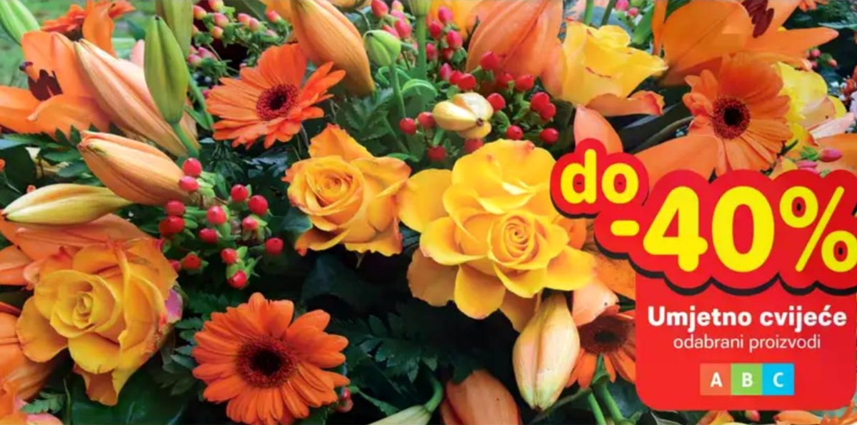 Umjetno cvijeće - Akcija u trgovini Plodine