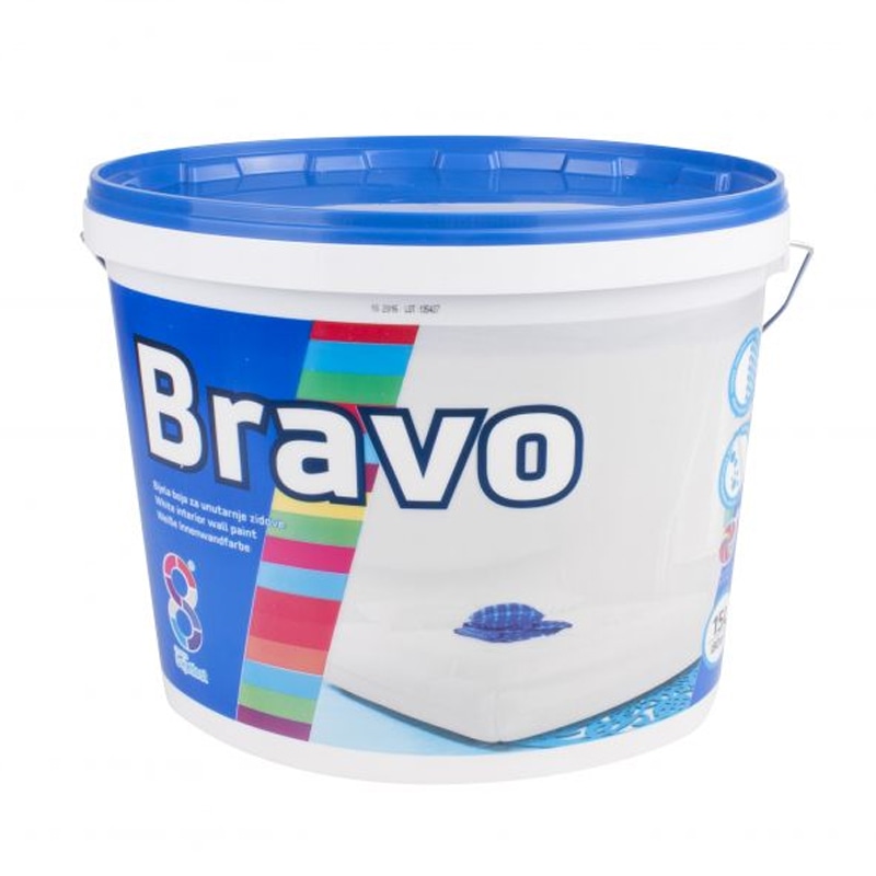 Bravo bijela boja za unutarnje zidove 15 l - Akcija u trgovini Merkury