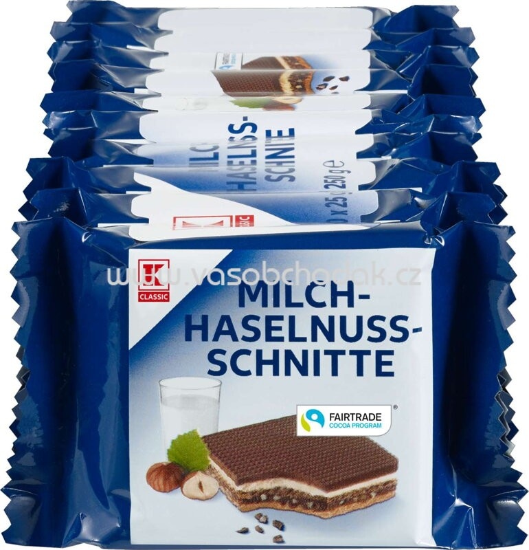 Classic Milch-Haselnuss-Schnitte desert 10 x 25 g Akcija u trgovini Kaufland