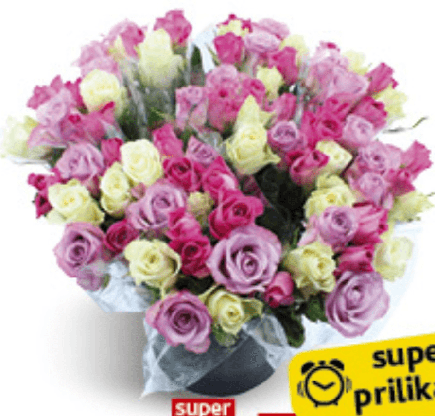 Buket 7 ruža kom - Akcija u trgovini Konzum