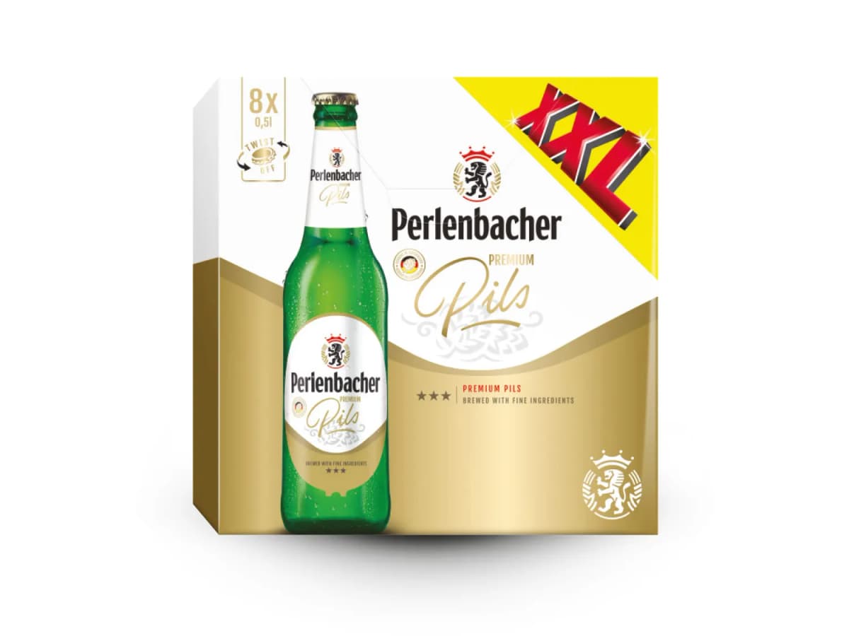 Perlenbacher Pils svijetlo pivo XXL 8 x 0.5 l Akcija u trgovini Lidl