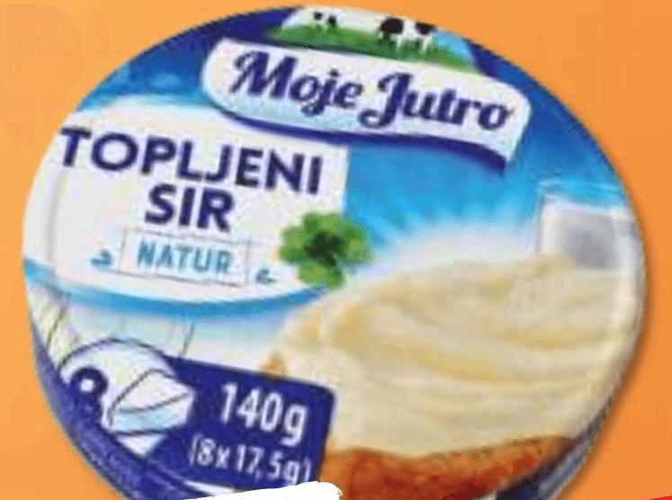 Moje Jutro topljeni sir 140 g Akcija u trgovini Studenac