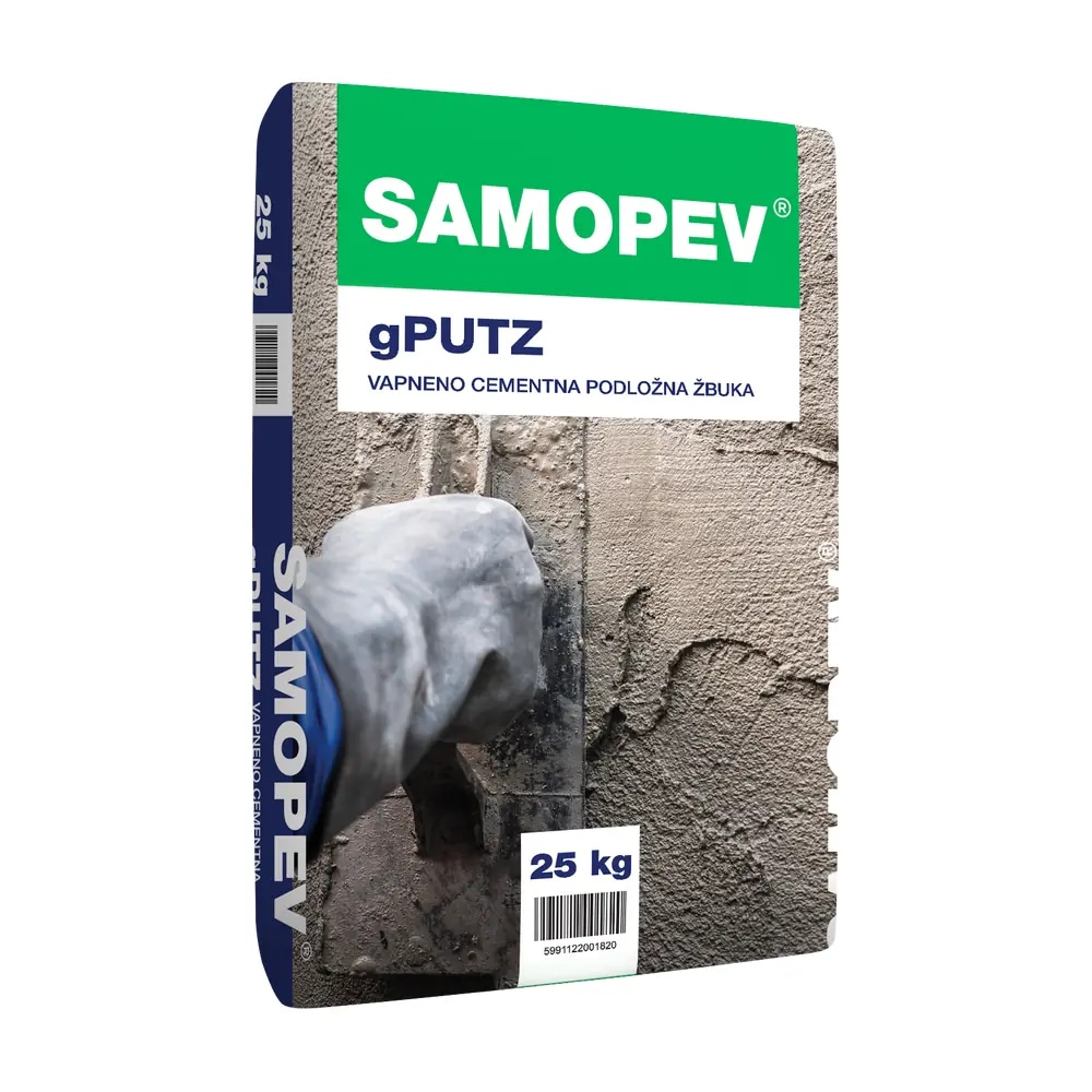 Samopev Gputz vapneno cementna žbuka 25 kg Akcija u trgovini Pevex