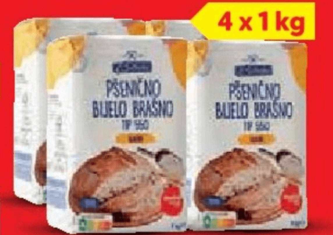 Belbake Glatko brašno 4 x 1 kg - Akcija u trgovini Lidl