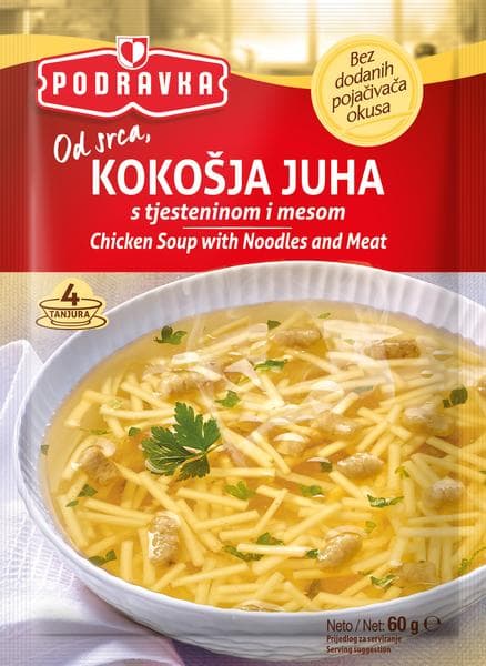 Podravka goveđa juha s tjesteninom 65 g Akcija u trgovini Bakmaz
