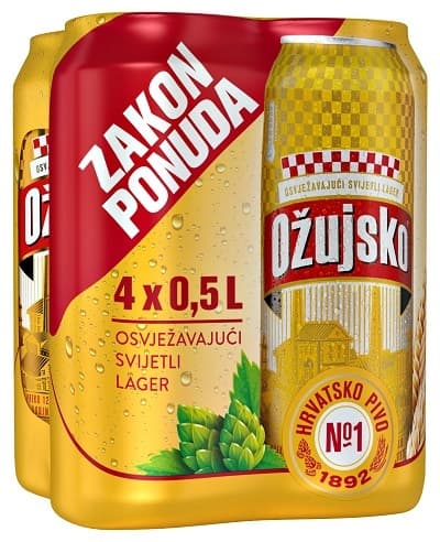 Ožujsko Pivo 4x0,5 l Akcija u trgovini Studenac