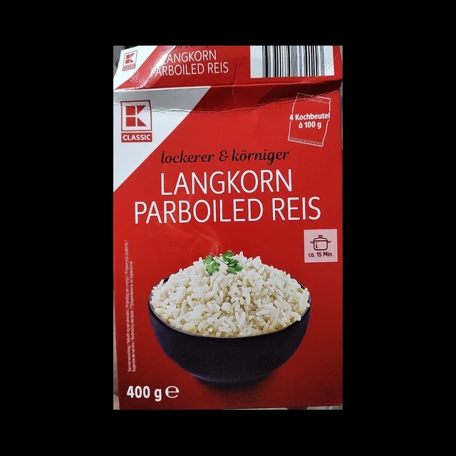 Riža dugog zrna Parboiled 4x100 g K Classic Akcija u trgovini Kaufland