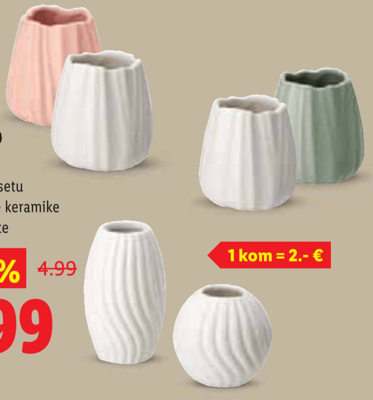 Livarno Vaze 2 komada u setu - Akcija u trgovini Lidl