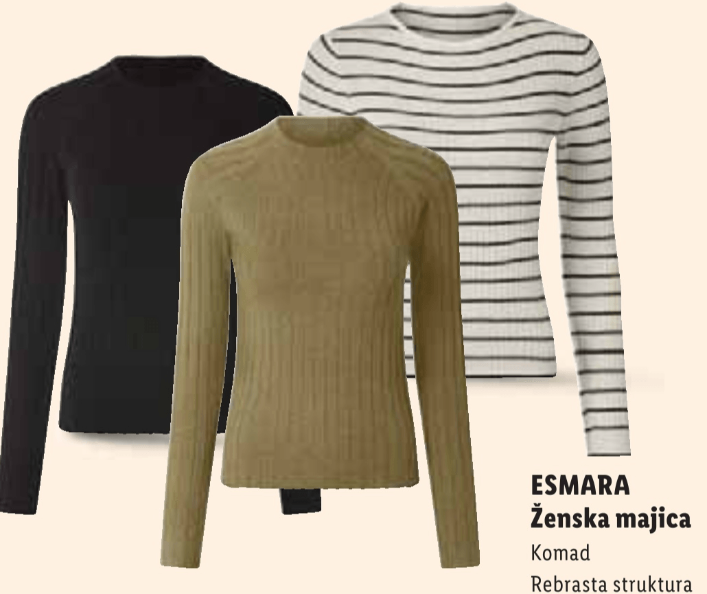 ESMARA Ženska majica Komad - Akcija u trgovini Lidl