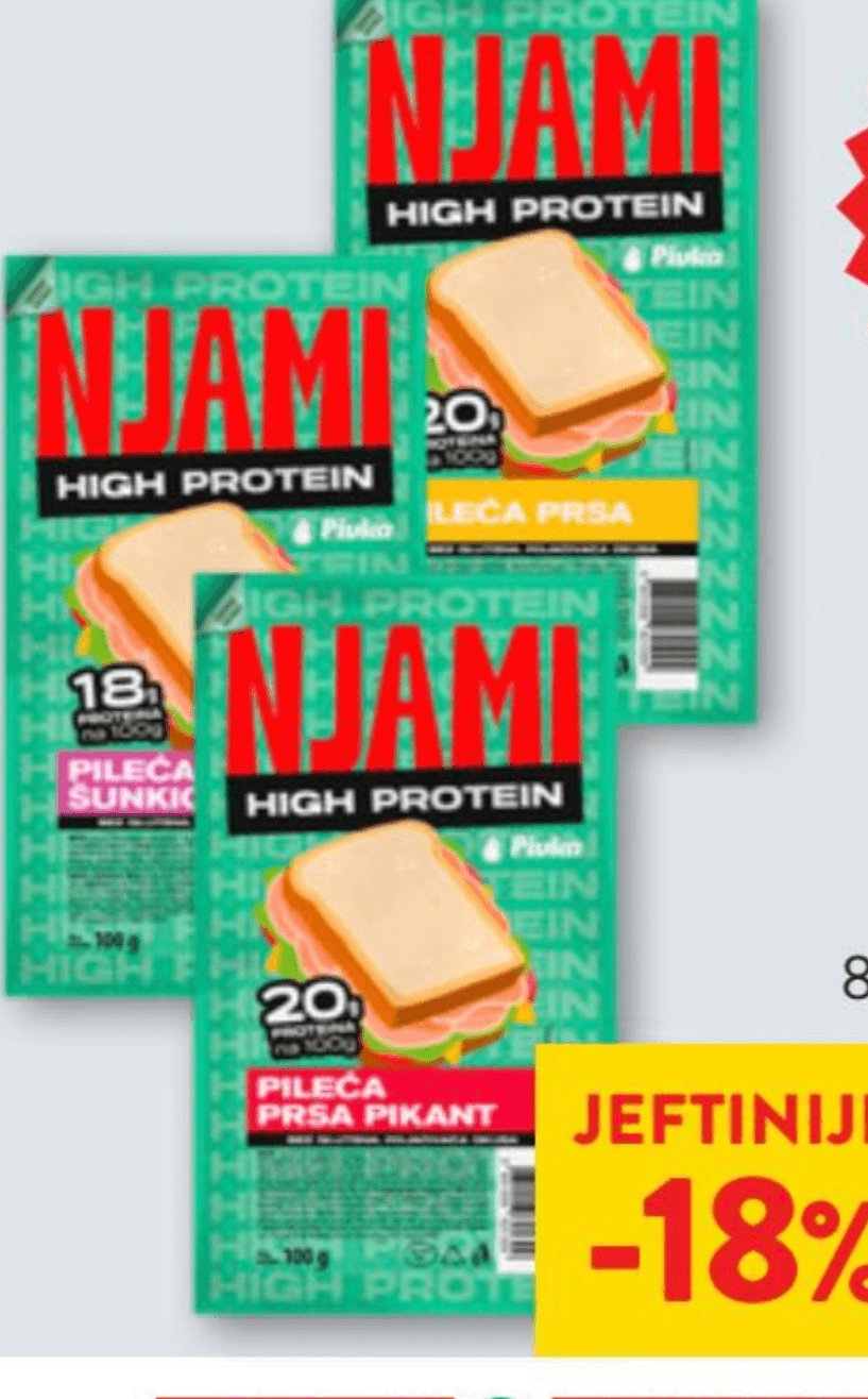 Pileća prsa hi protein Njami 100 g Akcija u trgovini Spar