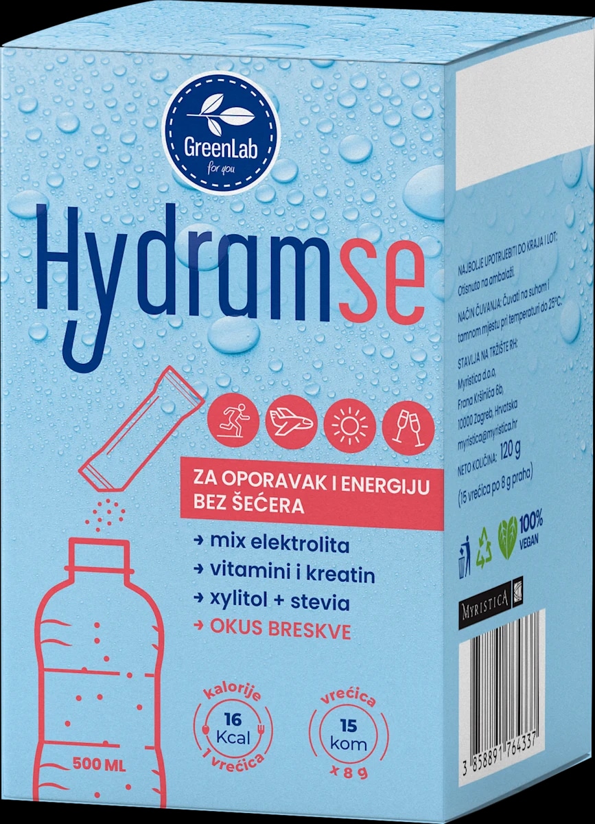 GreenLab Hydram se napitak u prahu 15 kom. - Akcija u trgovini Dm