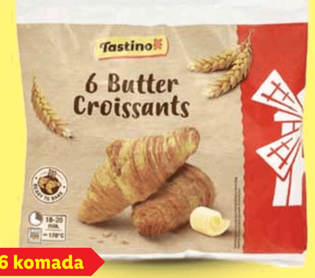 Tastino croissant s maslacem 360 g Akcija u trgovini Lidl