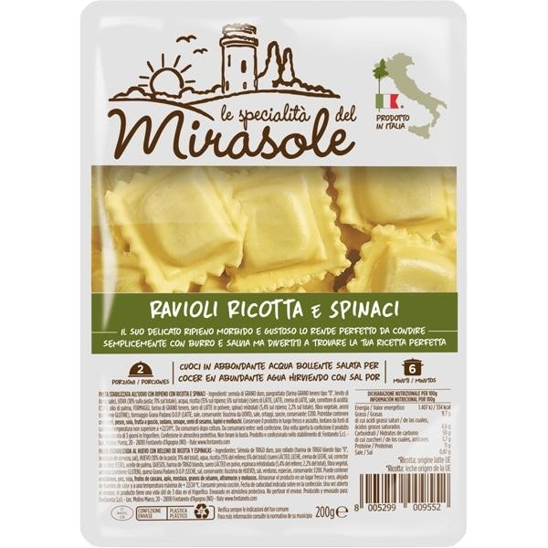 Mirasole ravioli ricotta i spinaci 200 g Akcija u trgovini Žabac