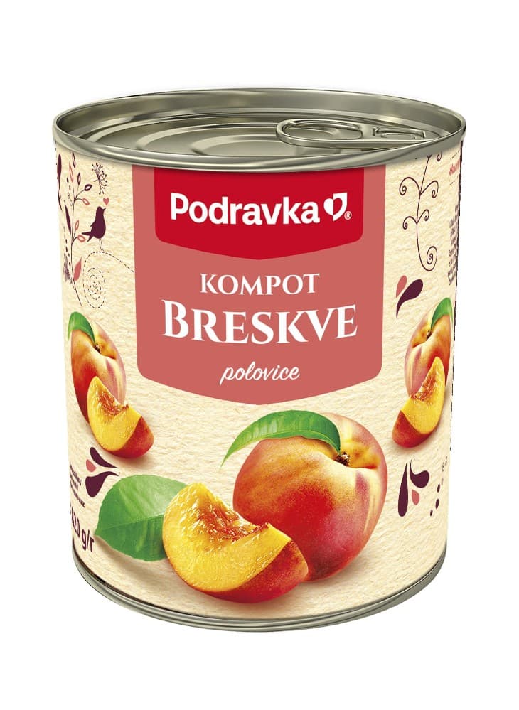 Podravka kompot breskva 240 g Akcija u trgovini Studenac