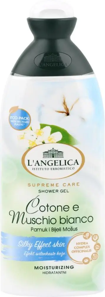 Gel za tuširanje L'Angelica Pamuk i bijeli mošus 500 ml Akcija u trgovini Boso