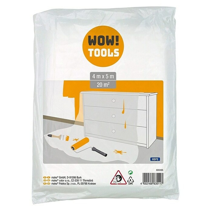 Pokrivna folija š 4 x d 5 m - Akcija u trgovini Bauhaus