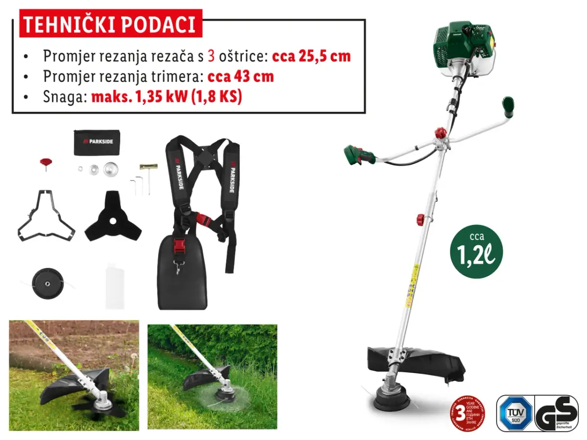 PARKSIDE 2 u 1 benzinski trimer Akcija u trgovini Lidl
