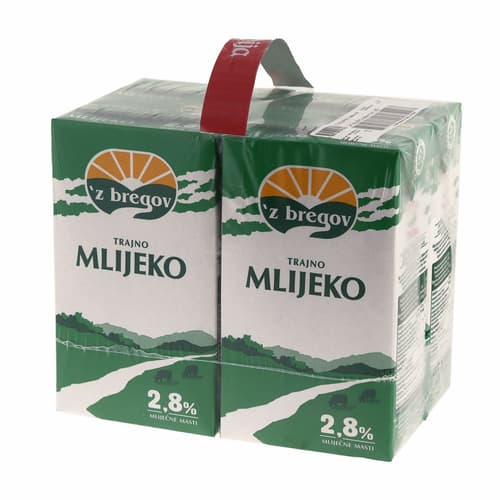'Z Bregov Trajno mlijeko 4x 1 l Akcija u trgovini Plodine
