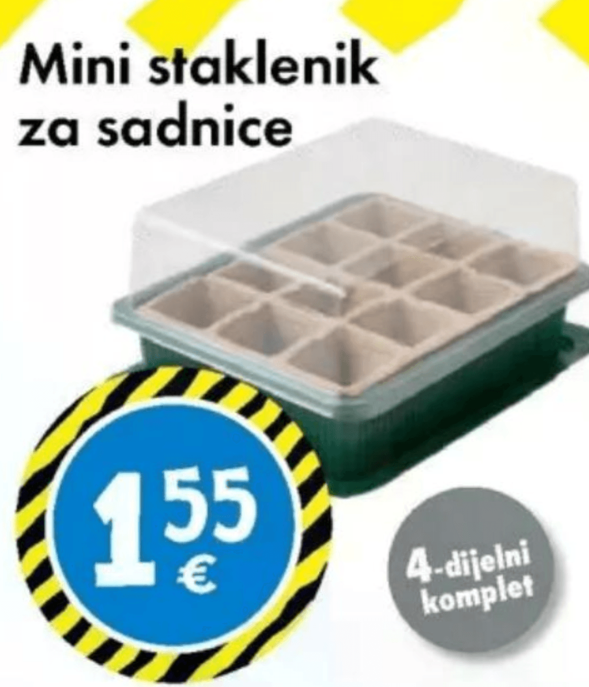 Mini staklenik za sadnice - Akcija u trgovini Tedi