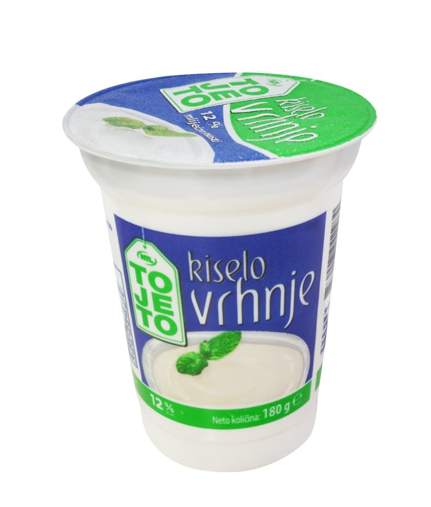ToJeTo vrhnje kiselo 180 g Akcija u trgovini 365 Market