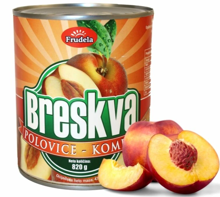 Frudela kompot breskva 820 g / 470 g Akcija u trgovini Boso