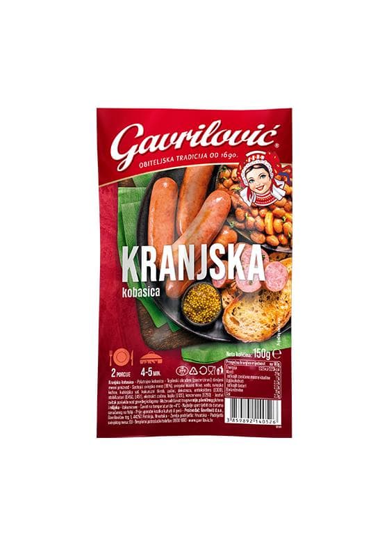 Gavrilović kranjska kobasica 150 g Akcija u trgovini Ribola