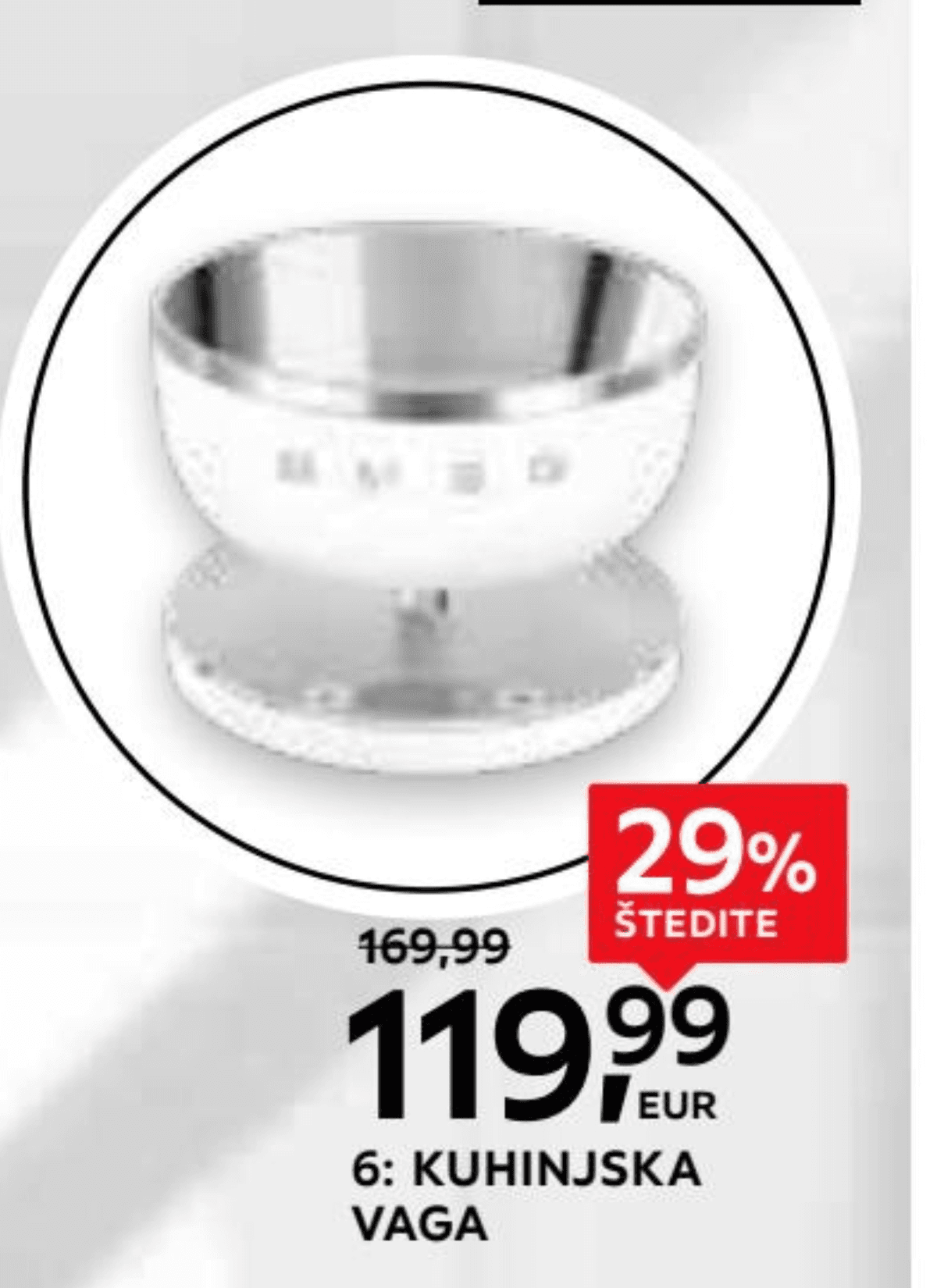 Smeg kuhinjska vaga Akcija u trgovini Lesnina