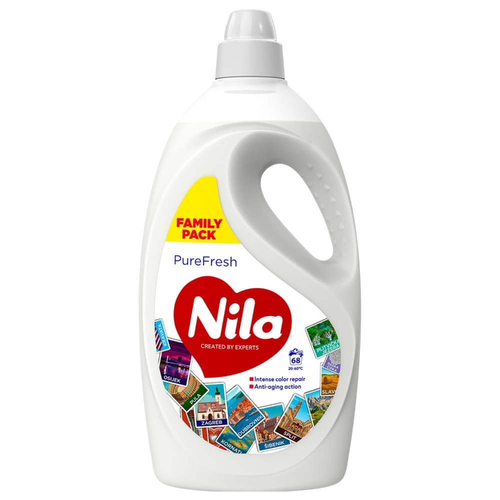 Nila deterdžent za strojno pranje rublja Pure Fresh gel 3,7 L Akcija u trgovini Konzum