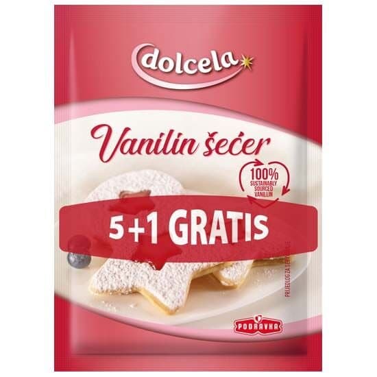 DOLCELA Vanilin šećer ili prašak za pecivo 40 - 60 g Akcija u trgovini Plodine