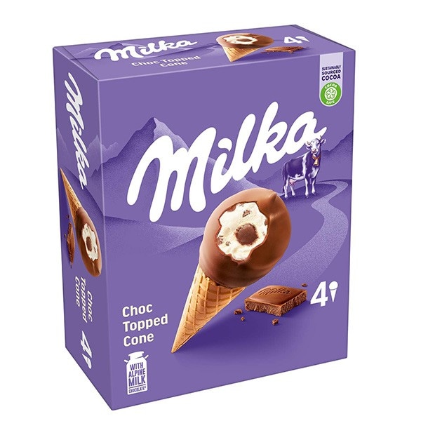 Milka sladoled kornet Ball Top multipack 4 x 100 ml/ 276 g Akcija u trgovini Stanić Diskont