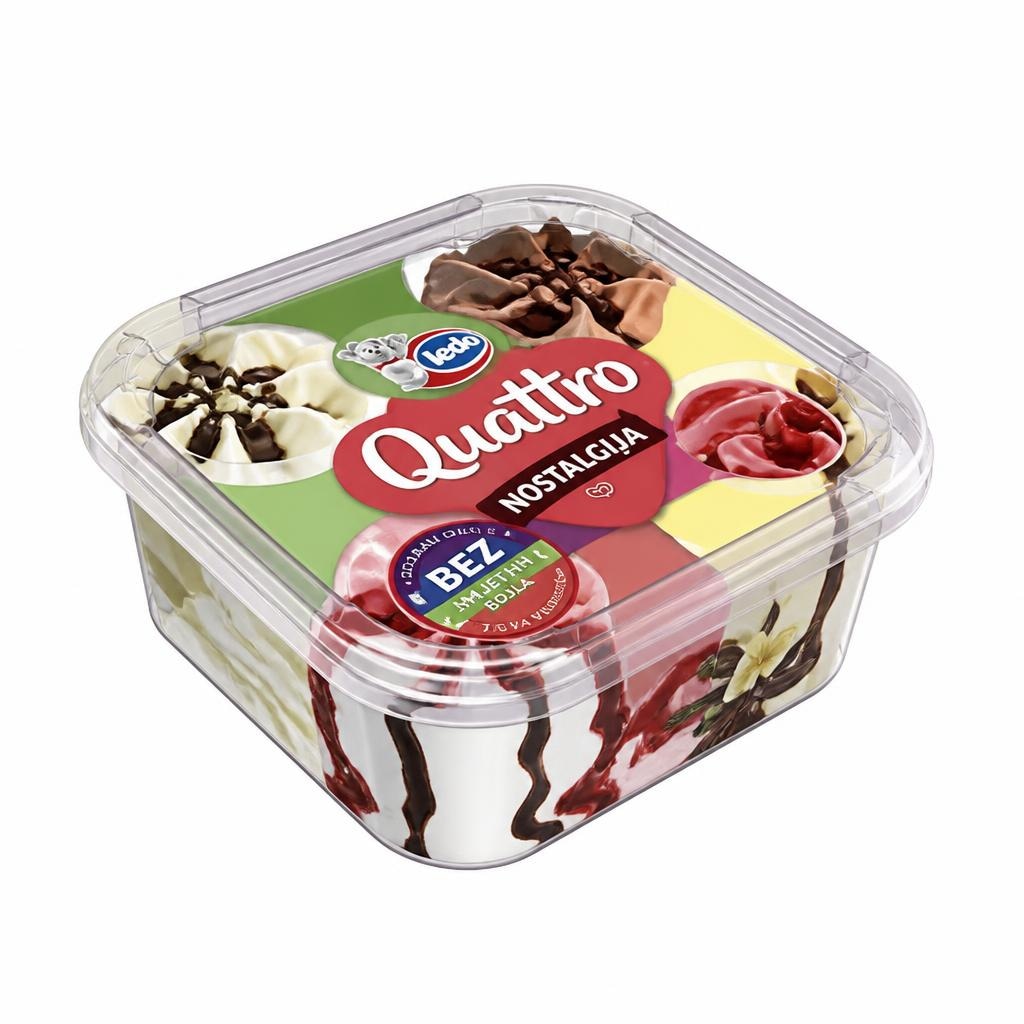 Sladoled Quattro nostalgija Ledo 1650 ml Akcija u trgovini Bakmaz