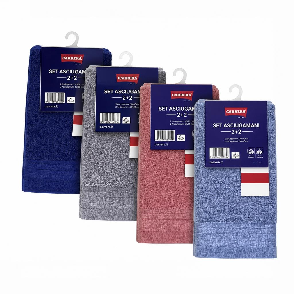 Carrera Set kupaonskih ručnika 30x50 cm + 50x90 cm Akcija u trgovini Plodine