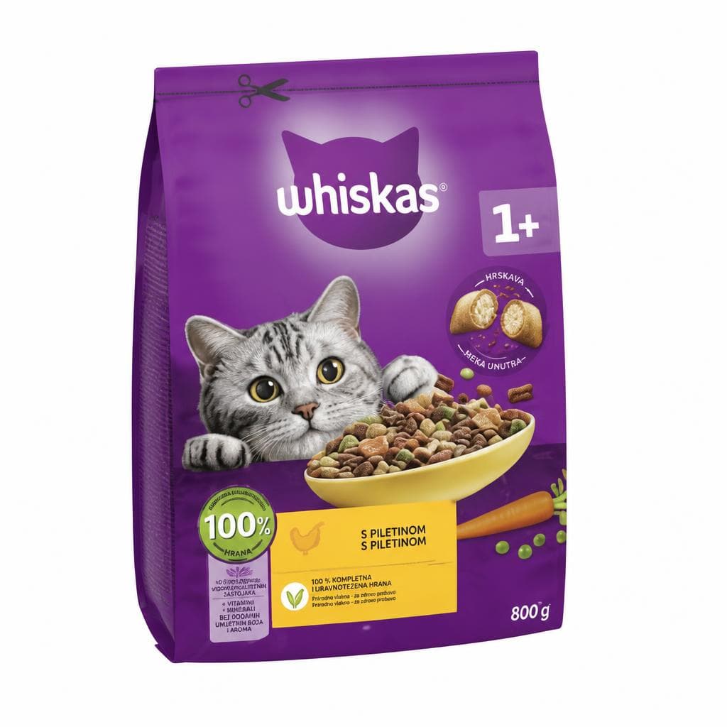Whiskas+1 suha hrana za mačke 800 g Akcija u trgovini Studenac