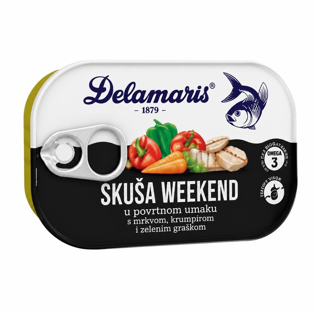 Delamaris Weekend Skuša s povrćem 125 g - Akcija u trgovini Ribola
