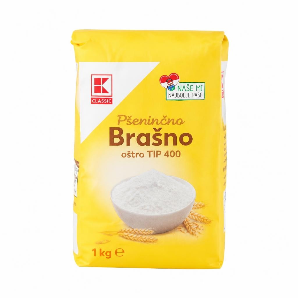 Pšenično brašno bijelo, oštro T-400 1 kg K-Classic Akcija u trgovini Kaufland