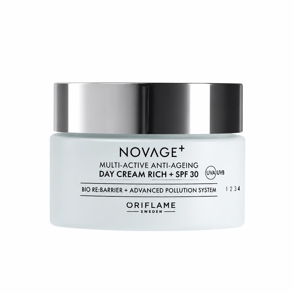 Oriflame Novage+ Multi-Active Anti-Ageing dnevna krema bogate teksture sa ZF 30 50 ml Akcija u trgovini Oriflame