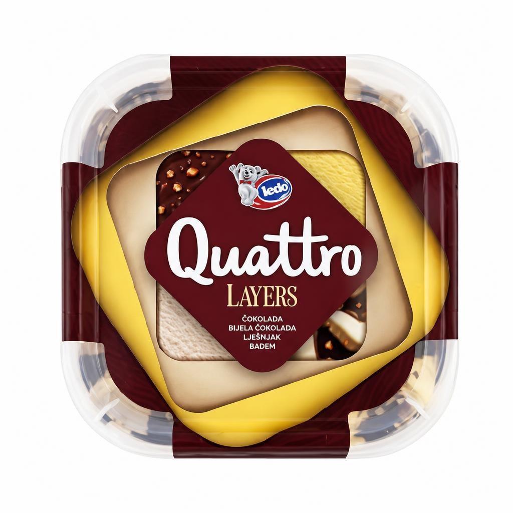 Quattro Sladoled 800 ml Ledo - Akcija u trgovini Kaufland